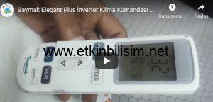 Baymak Elegant Plus İnverter Klima Kumandası Kullanımı