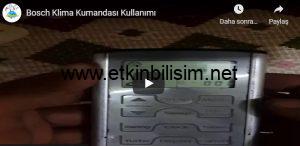 Bosch Klima Kumandası Kullanımı