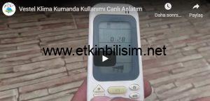 Vestel Klima Kumanda Kullanımı Canlı Anlatım